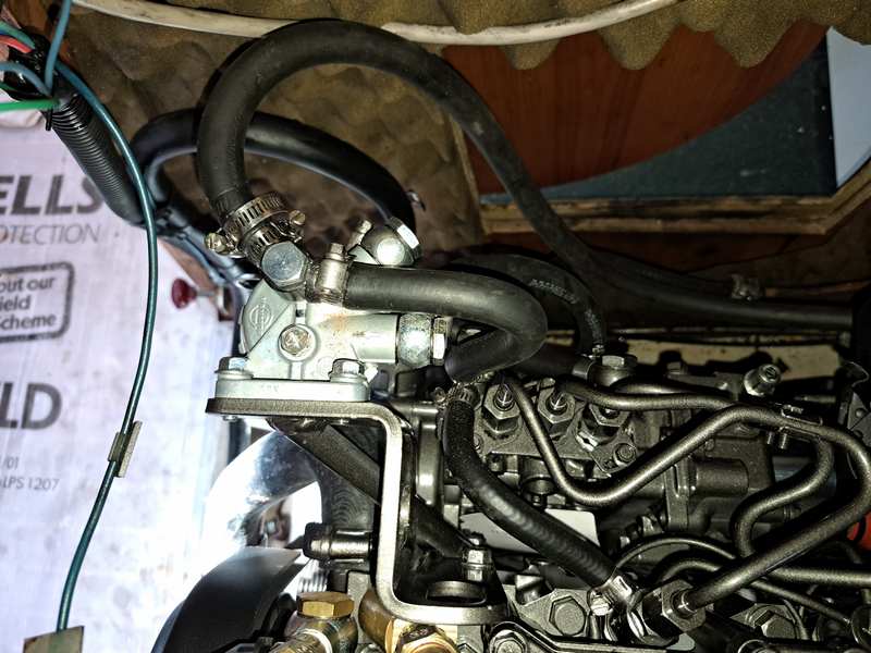 branchement arrivée de gazoil