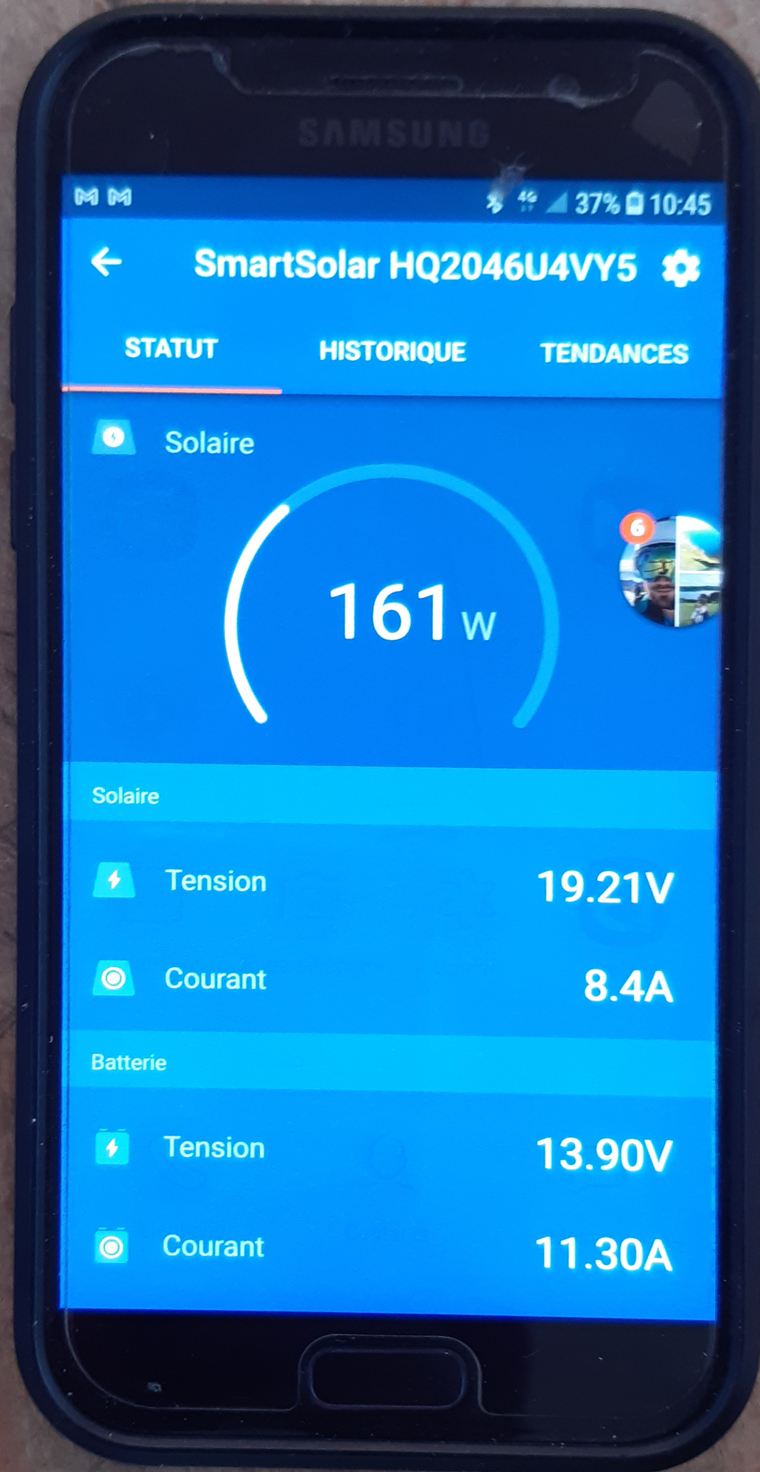 suivi charge panneaux